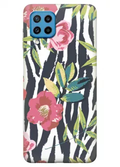 Samsung M22 силиконовый чехол с картинкой - Пастельные цветы