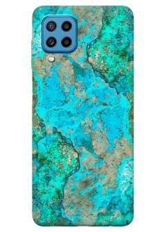 Samsung Galaxy M32 силиконовый чехол с картинкой - Бирюзовый камень