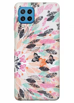 Samsung Galaxy M32 силиконовый чехол с картинкой - Лепестки и бабочки