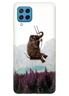 Samsung M32 силиконовый чехол с картинкой - Слон на качеле