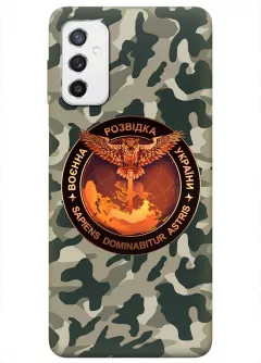 Камуфляжный чехол для Samsung M52 с лого "Военная разведка Украины"