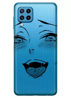 Samsung Galaxy A22 чехол силиконовый прозрачный - Ahegao Face