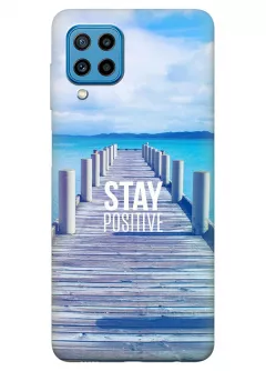 Samsung Galaxy A22 силиконовый чехол с картинкой - Stay Positive
