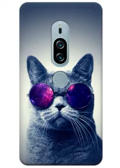 Чехол для Xperia XZ2 Premium - Кот в очках