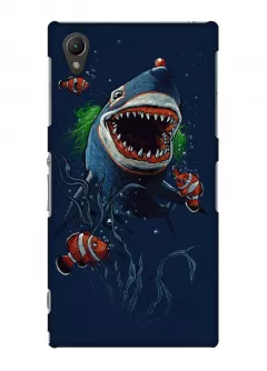 Чехол для Sony Xperia Z1 - Акула и рыбки