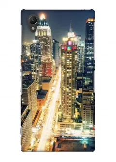 Чехол для Sony Xperia Z1 - Ночной город живет