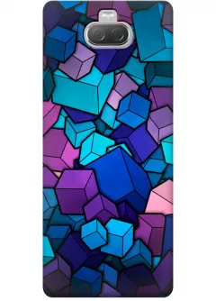 Чехол для Xperia 10 - Синие кубы