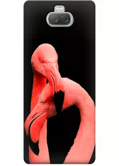Чехол для Xperia 10 - Пара фламинго