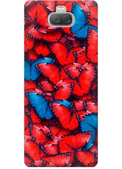 Чехол для Xperia 10 Plus - Красные бабочки