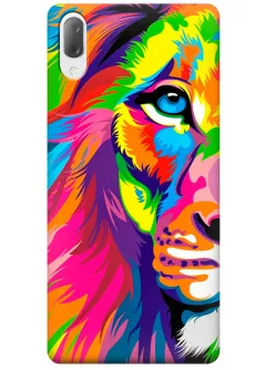 Чехол для Xperia L3 - Красочный лев