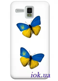 Чехол для Lenovo A8 - Украинские бабочки 