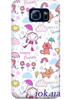Чехол для Galaxy S6 - Счастливый дождь 