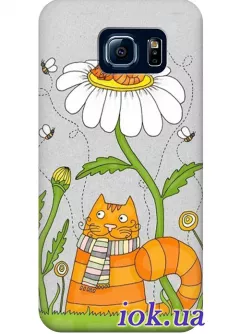 Чехол для Galaxy S6 - Рыжий кот 