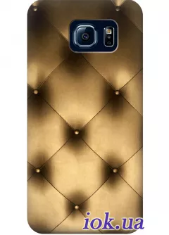 Чехол для Galaxy S6 - Золотые ромбики 
