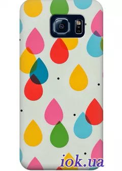 Чехол для Galaxy S6 - Радужный дождь 