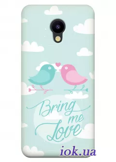 Чехол для Meizu M5 - Влюблённые птички