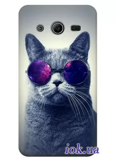 Чехол для Galaxy Core 2 (G355) - Кот в очках