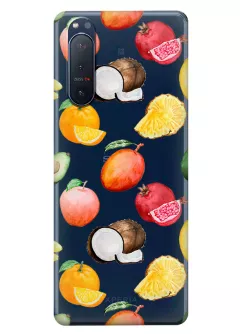 Чехол для Sony Xperia 5 2 с картинкой вкусных и полезных фруктов