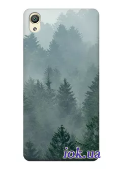 Чехол силиконовый на Sony Xperia XA1 с рисунком леса