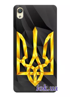 Чехол на Sony Xperia XA с геометрическим гербом Украины