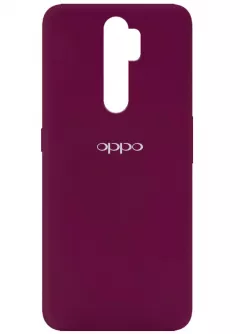 Чехол Silicone Cover My Color Full Protective (A) для Oppo A5 (2020) / Oppo A9 (2020), Бордовый / Marsala