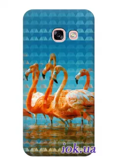 Чехол для Galaxy A7 2017 - Фламинго