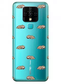 Чехол для Tecno Camon 16 SE - Спящие ленивцы