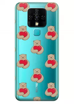Чехол для Tecno Camon 16 SE - Влюбленные медведи