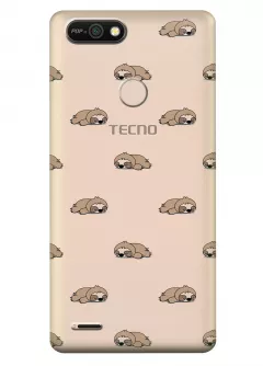 Чехол для Tecno Pop 2F (B1F) - Спящие ленивцы
