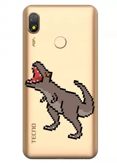 Чехол для Tecno Pop 3 - Пиксельный динозавр