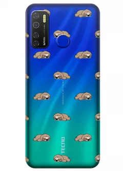 Чехол для Tecno Spark 5 Pro - Спящие ленивцы