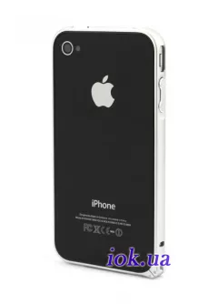 Алюминиевый бампер на iPhone 4/4S - Серебряный