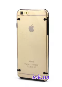 Прозрачный чехол для iPhone 6 Plus, силикон, черный