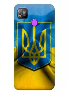 Tecno Pop 4 (BC2) чехол с печатью флага и герба Украины