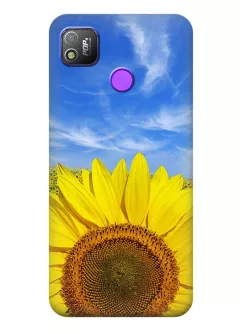 Красочный чехол на Tecno Pop 4 (BC2) с цветком солнца - Подсолнух