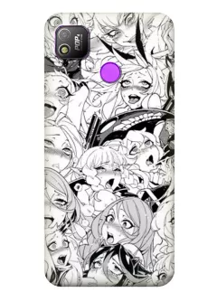 Аниме чехол для Техно Поп 4 из силикона - Девушки Ahegao