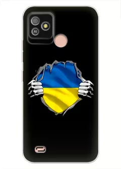 Чехол на Tecno Pop 5 Go (BD1) для сильного духом народа Украины