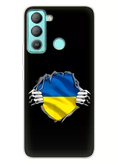 Чехол на Tecno Pop 5 LTE для сильного духом народа Украины