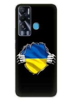 Чехол на Tecno POVA Neo для сильного духом народа Украины