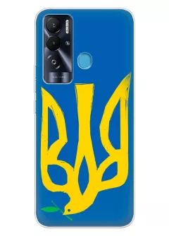 Чехол на Tecno POVA Neo с сильным и добрым гербом Украины в виде ласточки