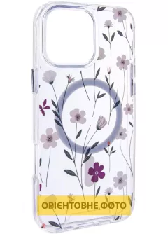TPU+PC чехол Clear Garden with MagSafe для Apple iPhone 17 Air (6.5"), Cherry Petal