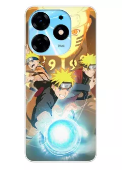 Tecno Spark 10 чехол с аниме картинкой силиконовый - Атака Наруто