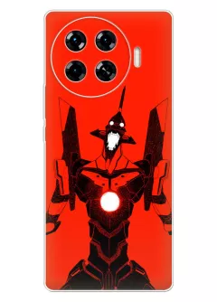Чехол для Tecno Spark 20 Pro Plus - Евангелион Evangelion Unit-00 в ярости