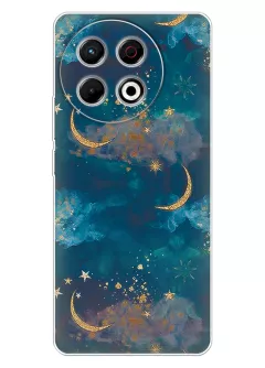 Дизайнерский чехол на Tecno Spark 30 Pro с рисунком - Месяц и звезды