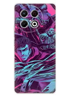 Tecno Spark 30 Pro чехол - Берсерк Бэрусэруку Berserk Beruseruku Гатс и Рыцарь-череп в атаке