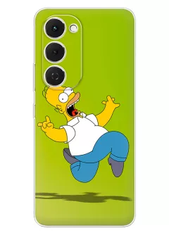 Бампер для Tecno Spark 40 Pro+ - The Simpsons Симпсоны Гомер Симпсон восклицая скачет