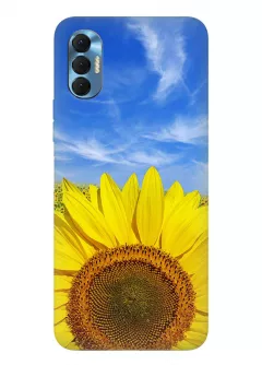 Красочный чехол на Tecno Spark 8P с цветком солнца - Подсолнух