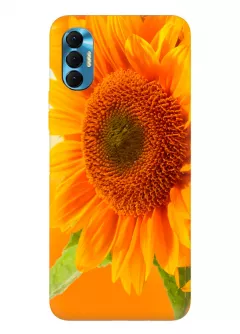Samsung Tecno Spark 8P силиконовый чехол с картинкой - Цветок солнца