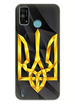 Чехол на Tecno Spark Go 2021 с геометрическим гербом Украины
