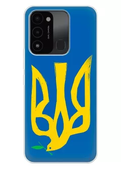 Чехол на Tecno Spark Go 2022 с сильным и добрым гербом Украины в виде ласточки